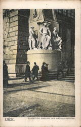 Liège Exposition: Groupe des Métallurgistes Sculpture Postcard