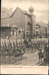 Liège 1905 Exposition: Place aux Chevaux & Maison du Tilleur Postcard