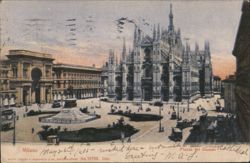 Milan Cathedral and Galleria Vittorio Emanuele II Postcard