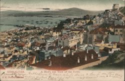 Bird's Eye View of Gibraltar Postcard