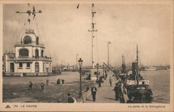 Le Havre Harbor: Jetty and Semaphore Tower Postcard