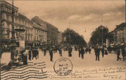 Leipziger Strasse, Berlin, Germany - Busy Street Scene Postcard