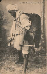 Water Carrier with Gerba, Fez, Morocco Postcard