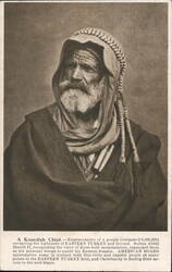 Kurdish Chief Portrait, Eastern Turkey Postcard