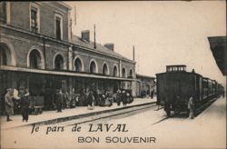 Laval Train Station Departure Scene, France Postcard