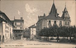 Grandson Hôtel de Ville and Hôtel du Lacain Postcard