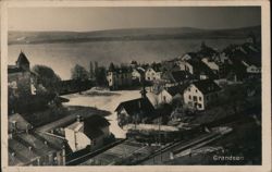 Grandson, Switzerland: Panoramic Town View Postcard