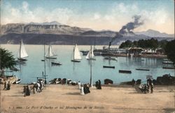 Port d'Ouchy and Savoy Mountains, Lake Geneva Postcard