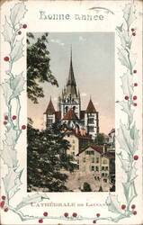 Bonne année: Lausanne Cathedral Postcard