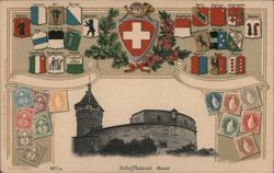 Munot Fortress, Schaffhausen, Switzerland Postcard