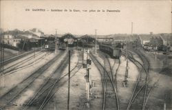 Interior View of Saintes Train Station from the Footbridge Postcard