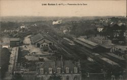 Panorama de la Gare, Redon, France Postcard