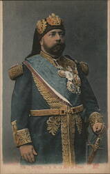 Portrait of S. A. Le Bey of Tunis in Regal Attire Postcard