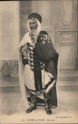 Portrait of a Caid, North Africa Postcard