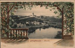 Schaffhausen Munoth View Through Grape Arbor Postcard