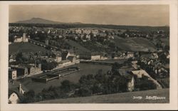 Schaffhausen Cityscape with Rhine River and Munot Fortress Postcard