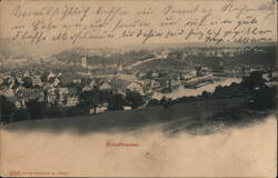 Schaffhausen Rhine River Panoramic View Postcard