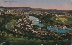 Schaffhausen, Switzerland: Rhine Falls and Town Postcard