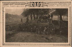 WWI Trench Construction, Vienna, Austria Postcard