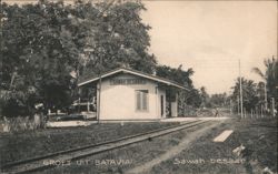 Sawah Besar Train Station, Batavia, Dutch East Indies Postcard