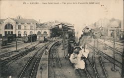 Angers Saint-Laud Train Station View from Footbridge Postcard