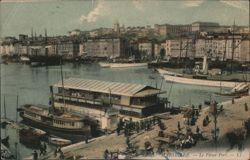 Marseille Harbor View, Le Vieux Port Postcard