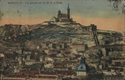 Marseille: Notre-Dame de la Garde Basilica Panoramic View Postcard