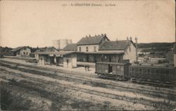 St-Sébastien (Creuse) - La Gare Train Station Postcard