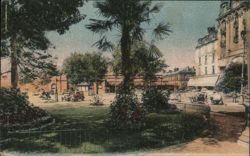 Gare de Nancy, Palm Tree, and Vehicles Postcard