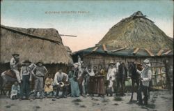 Cuban Country Family Postcard