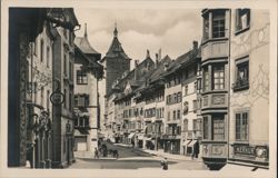 Schaffhausen Oberstadt Street View Postcard