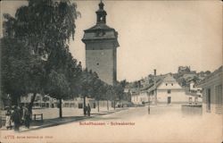 Schwabentor Tower in Schaffhausen, Switzerland Postcard Postcard Postcard