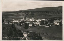 Le Lieu, Vallée de Joux, Switzerland: Train Arriving in Town Postcard