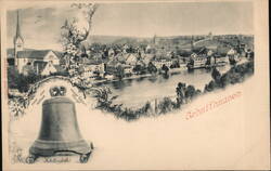 Schaffhausen Cityscape with Rhine River and Schiller Bell Postcard