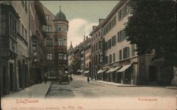 Schaffhausen Vordergasse Street View Switzerland Postcard Postcard Postcard