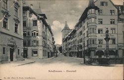 Oberstadt Street View, Schaffhausen, Switzerland Postcard