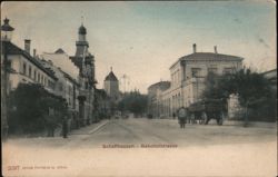 Bahnhofstrasse Street Scene, Schaffhausen, Switzerland Postcard