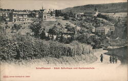 Schaffhausen Stadt Schulhaus and Kantonsschule Buildings Switzerland Postcard