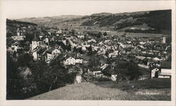 Moudon, Switzerland: Panoramic Cityscape Postcard