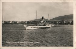 Paddle Steamer "Vevey" Departing Geneva for Lake Tour Switzerland Postcard Postcard Postcard