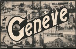 Geneva Switzerland Collage Postcard