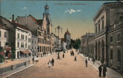 Schaffhausen Bahnhofstrasse Street View Postcard