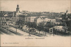 Schaffhausen Bahnhofstrasse Street View Postcard