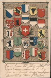 Swiss Cantonal Coat of Arms Collection Postcard