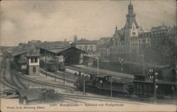 Schaffhausen Train Station and Post Office Building Postcard