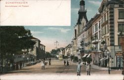 Bahnhofstrasse with Post Office, Schaffhausen, Switzerland Postcard