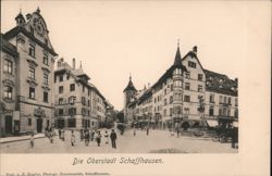 Oberstadt Schaffhausen Street Scene Postcard