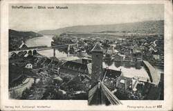 Schaffhausen: Rhine River View from Munot Fortress Postcard