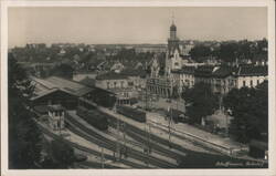 Schaffhausen Bahnhof Train Station Switzerland Postcard