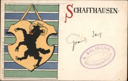 Schaffhausen Coat of Arms with Ram Postcard